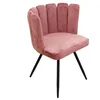 Image de Chaise design effet velours Ariel - Rose