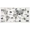 Image de The Home Deco Factory - Tapis jeu enfant en coton 140x70 cm Mappemonde