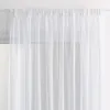 Image de Voilage - Effet Lin À Galon Fronceur Polyester Blanc 290x240 Cm