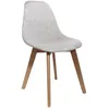 Image de Chaise scandi en grosse maille Flora - Gris clair