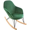 Image de Atmosphera Rocking Chair En Velours Ewan - Vert