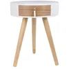 Image de Table de chevet scandinave Nora - Diam. 35 x H. 45 cm - Blanc