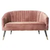 Image de CanapÃ© 2 places DÃ©coration en polyester effet velours - Rose