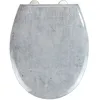 Image de Abattant WC effet marbre Concrete - Abaissement automatique - Duroplast - Gris