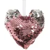 Image de DÃ©coration pour sapin de NoÃ«l Sequin - Coeur - Rose