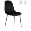 Image de 2 Chaises design velours Giulia - Noir