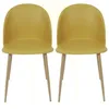 Image de Lot 2 Chaises Scandinave Bergen - Jaune moutarde