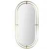 Image de Miroir en métal ovale à suspendre - Doré