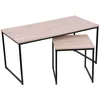 Image de Lot De 2 Tables Basses Colorado En Mdf Et Métal - Marron Et Noir