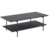 Image de Table basse 2 niveaux en mÃ©laminÃ© et MÃ©tal - L. 115 cm x H. 40 cm - Noir