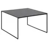 Image de Table basse carrÃ© en mÃ©laminÃ© et mÃ©tal - L.80 cm x H. 48 cm - Noir