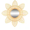 Image de Miroir Marguerite Natural living en rotin - Diam 62 cm
