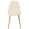 Image de Chaise Faro tissu et pieds mÃ©tal imitation bois - Beige
