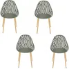 Image de Lot De 4 Chaises D'extÃ©rieur Calvi En PolypropylÃ¨ne - Olive