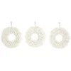 Image de Lot de 3 miroirs ronds bohème - Diam 28 Cm - Beige