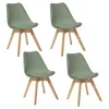 Image de Lot de 4 Chaises design scandinave Baya - Vert