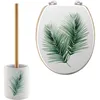 Image de Abattant et brosse WC Varadero - Blanc et vert