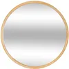 Image de Atmosphera Miroir rond en bois - Diam 55 cm - Marron