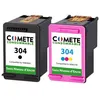 Image de COMETE - 304 - 2 Cartouches d'encre Compatible avec HP 304 - sans Niveau d'encre - Marque française