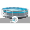 Image de Kit piscine tubulaire Intex Prism Frame Clear Window ronde 4,88 x 1,22 m + 6 cartouches de filtration