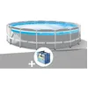 Image de Kit piscine tubulaire Intex Prism Frame Clearview ronde 4,88 x 1,22 m + BÃ¢che Ã  bulles