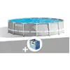 Image de Kit piscine tubulaire Intex Prism Frame ronde 4,57 x 1,07 m + BÃ¢che Ã  bulles