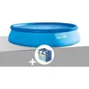 Image de Kit piscine autoportÃ©e Intex Easy Set 4,57 x 1,07 m + BÃ¢che Ã  bulles