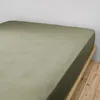 Image de Drap Housse En Coton Vert 160x200 Cm