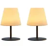 Image de Lumisky Lot De 2 Lampes De Table Sans Fil Led Acier Gris H16cm