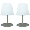 Image de Lumisky Set De 2 Lampes De Table Sans Fil - Lumisky - Twins - Olive - H16 Cm - Led