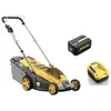 Image de Tondeuse Ã  batterie NEMURA 40V(2x20V) + 2 Batteries 4Ah + Chargeur rapide - Coupe de 37cm - Mulching + Ramassage
