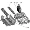 Image de Panier supÃ©rieur repÃ¨re 3018 Lave-vaisselle (44426 CONTINENTAL EDISON CARREFOUR HOME SELECLINE FAR TECNOLEC CALIFORNIA CURTISS)