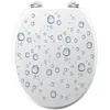 Image de Abattant WC - Bulle - 37.5 x 46 cm - MDF - Blanc - Accessoires de salle de bain