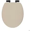 Image de Abattant WC - Onyx Lin - Beige - 49.9x37.5 cm - Frein de chute - Universel