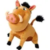 Image de Peluche le roi lion : pumba le phacochère 29 cm - doudou licence disney enfant - set pumbaa + 1 carte tigre