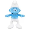 Image de Peluche schtroumpf 23 cm - set doudou enfant collection schtroumpf et une carte tigre