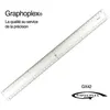 Image de Règle transparente 2 biseaux + bosselage 40 cm - graphoplex
