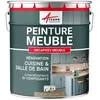 Image de Peinture meuble cuisine - RÃ©sine bois stratifiÃ© mÃ©laminÃ©, porte placard, plan de travail - ARCAPOXY MEUBLE RAL 1019 Beige gris Kit 1 Kg jusqu'a 12mÂ² pour 2 couches
