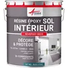 Image de Peinture Sol - RÃ©sine Epoxy : Peinture pour Sol salon, cuisine, salle de bains - Effet Miroir - REVEPOXY DECO Bleu D'eau - RAL 5021 1 kg (jusqu'Ã  5 mÂ² en 2 couches)