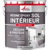 Image de ARCANE INDUSTRIES Peinture Sol - Résine Epoxy : Peinture pour Sol salon, cuisine, salle de bains - Effet Miroir - REVEPOXY DECO Gris 4 - RAL 7047 10 kg (jusqu'à 50 m² en 2 couches)