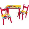 Image de T'choupi Table Rectangulaire 41,5x61x42 Cm + 2 Chaises 49,5x31x31,5cm