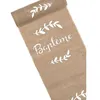 Image de Chemin De Table En Toile De Jute BaptÃªme 28 Cm X 5 M