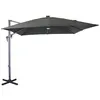 Image de Parasol Déporté Inclinable Nh 2,7 X 2,7m - Gris/Gris - Avec Led - Manivelle Grade 6