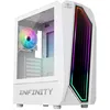Image de Suza Spirit of Gamer INFINITY - Artic Edition - medium tower - ATX - panneau latéral fenêtré (acrylique) - pas d'alimentation (ATX / EPS) - blanc - USB/Audio/Mic