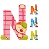 Image de Decoration Lettre Clown (Bois) - N