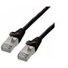 Image de MCL - Cordon de raccordement - RJ-45 (M) pour RJ-45 (M) - 50 cm - paire torsadée écrantée (F/UTP) - CAT 6 - sans crochet, bloqué - noir