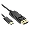 Image de DLH - Câble DisplayPort - 24 pin USB-C (M) pour DisplayPort (M) - 1.8 m - support 4K - noir