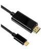 Image de DLH DY-TU4662B - Câble adaptateur - 24 pin USB-C mâle pour HDMI mâle - 2 m - noir - support pour 4K30Hz