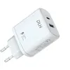 Image de DLH - Adaptateur secteur - 32 Watt - 3 A - PD, AFC - 2 connecteurs de sortie (USB-C, USB) - blanc