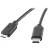 Image de DLH - Câble USB - 24 pin USB-C (M) pour Micro-USB de type B (M) - USB 3.1 - 3 A - 1 m - noir